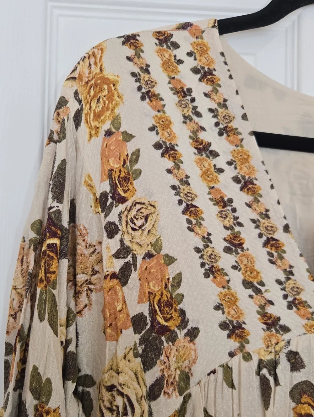 Free People Rows of Roses Maxi Dress Ivory Floral NWT Womens Size S